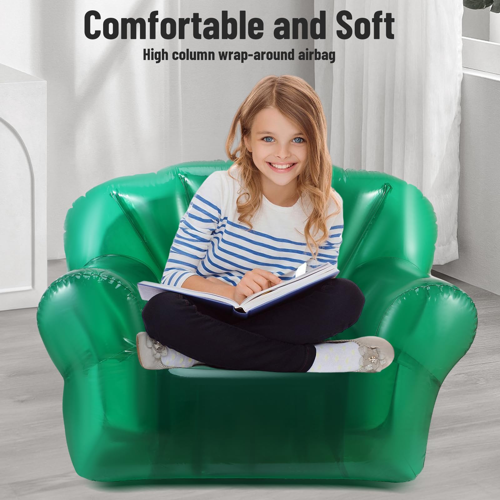 UAYBABU Inflatable Chair, Portable Inflatable Sofa, Indoor/Outdoor Inflatable Furniture for Bedroom, Living Room, Patio, Office, Beach, Travel, Party and Events, Maximum Weight Capacity 300lbs