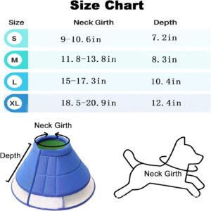 Soft Dog Cone,Dog Cone After Surgery,Comfortable Breathable Dog Cone Collar,Soft Dog Cones for Dogs of All Ages,Protect Pets from Licking Wounds,Soft and Comfortable, Reduce Anxiety(XL)