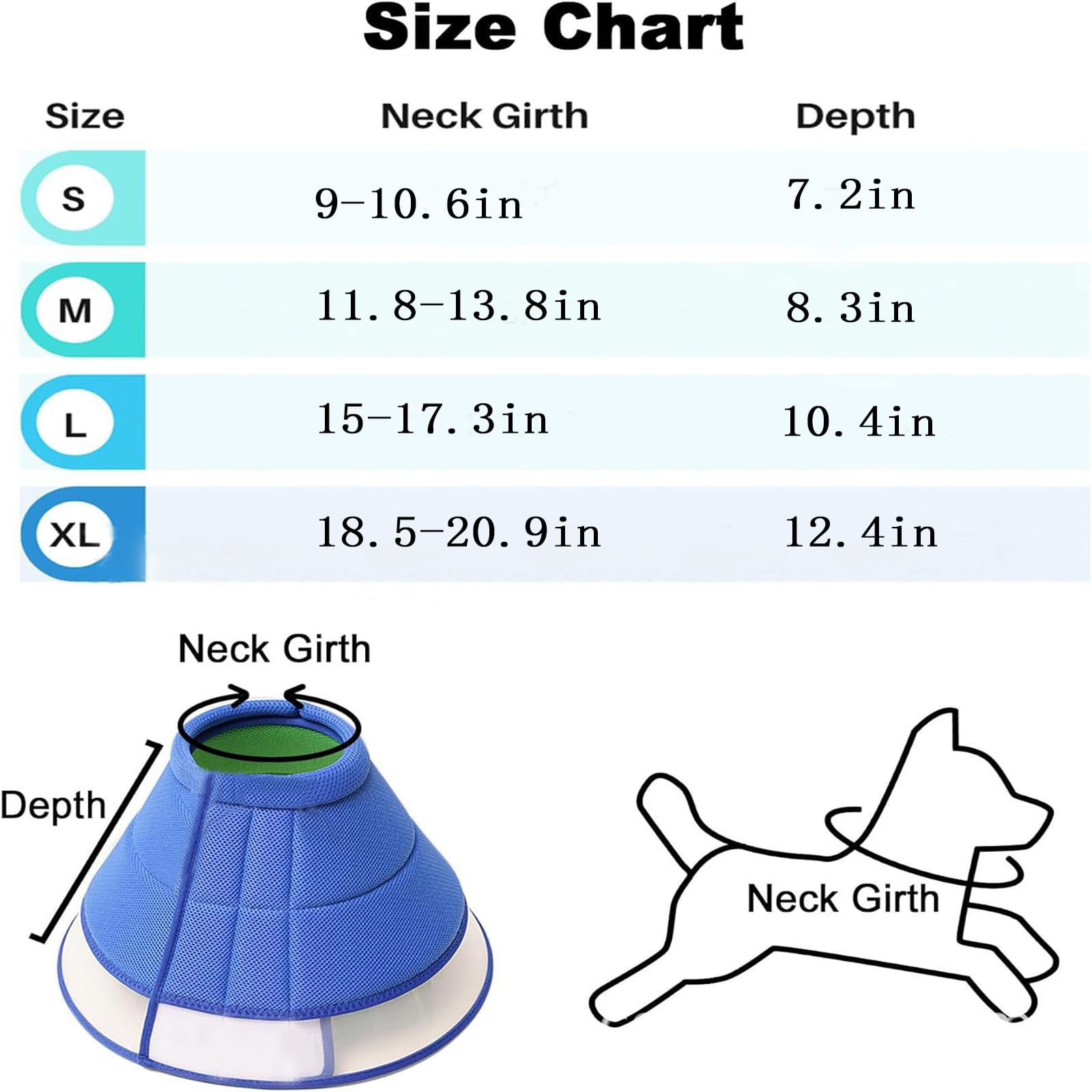 Soft Dog Cone,Dog Cone After Surgery,Comfortable Breathable Dog Cone Collar,Soft Dog Cones for Dogs of All Ages,Protect Pets from Licking Wounds,Soft and Comfortable, Reduce Anxiety(XL)