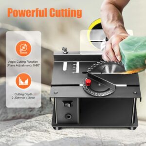 HYDIYGT Portable Diy Saw Table Saw Cutting Set, 0-90°Cutting Portable Diy Saw, 1.3in Cutting Depth,3000RPM DIY Woodworking Metal Plastic Cutting,For Soft Metal Materials