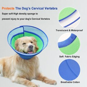 Soft Dog Cone,Dog Cone After Surgery,Comfortable Breathable Dog Cone Collar,Soft Dog Cones for Dogs of All Ages,Protect Pets from Licking Wounds,Soft and Comfortable, Reduce Anxiety(XL)