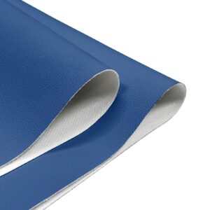 faux leather fabric,54"x72" thick durable synthetic upholstery leather vinyl, soft smooth waterproof, durable,replacement renovate for wallets, diy projects, furniture, car seats 2 yards-blue