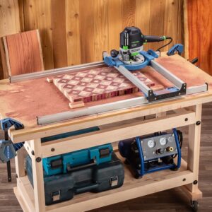 Router Sled, Benchtop Board Slab Flattening Jig | Precise Router Flattening Sled System for Slabs, End-Grain Boards & Resin Projects - Durable Table Top Wood Slab Flattening Jig