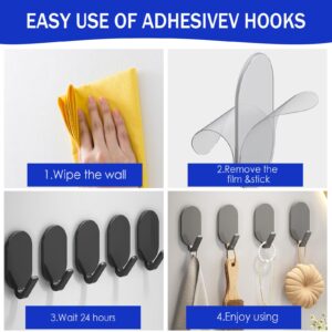 EOREA 20-Pack Small Key Hook Adhesive Wall Hooks – Self-Adhesive Key Hooks for Wall or Bathroom, Kitchen, Living Room, Office, and More (White)