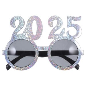 amosfun glitter 2025 eyeglasses 2025 christmas new year sunglasses new year party supply photobooth props