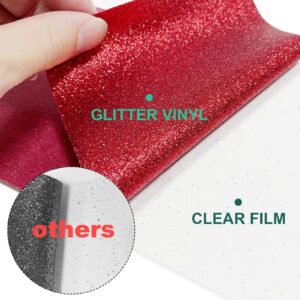 SCZENQI Glitter HTV Heat Transfer Vinyl Bundle - 12 Pack 12 "X10 Glitter Iron on Vinyl for DIY T-Shirts Sheets for Glitter Iron on Vinyl, Cricut Heat Transfer Vinyl- Easy to Cut & Weed for Heat Vinyl