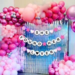 JeVenis She Found Her Lover Banner Bachelorette Party Decorations Rainbow Lover Bachelorette Party Decorations Bridal Shower Decorations