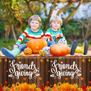 Gupesxu Friendsgiving Party Decorations - 3pcs Friendsgiving Tablecloth Fall Maple Leaves Pumpkin Friendsgiving Table Cover for Friendsgiving Autumn Fall Party Decorations Thanksgiving Party Supplies