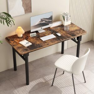 hdhnba modern simple style pc table folding desk no assembly required, writing computer desk