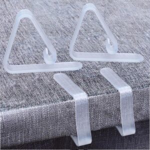 gerilkai 32 pcs tablecloth clips - clear plastic table cloth hold clips -outdoor tablecloth clips for home wedding party indoor outdoor events