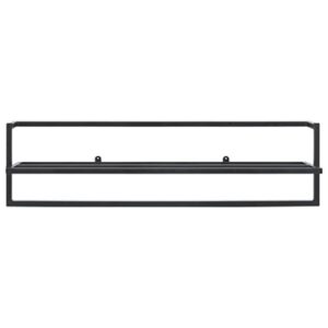 MINERWALL Towel Rack Black 37.4"x9.8"x8.7" Iron,Convenient Shelf Allows for Easy Access to Frequently Used Towels Bathroom Accessories