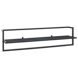 MINERWALL Towel Rack Black 37.4"x9.8"x8.7" Iron,Convenient Shelf Allows for Easy Access to Frequently Used Towels Bathroom Accessories