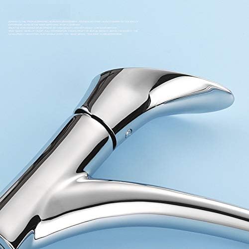 TOPSANTY Kitchen & Bath Fixtures Taps Faucet,Copper Kitchen Faucet Single Hole Hot and Cold Sink Basin Switch Valve