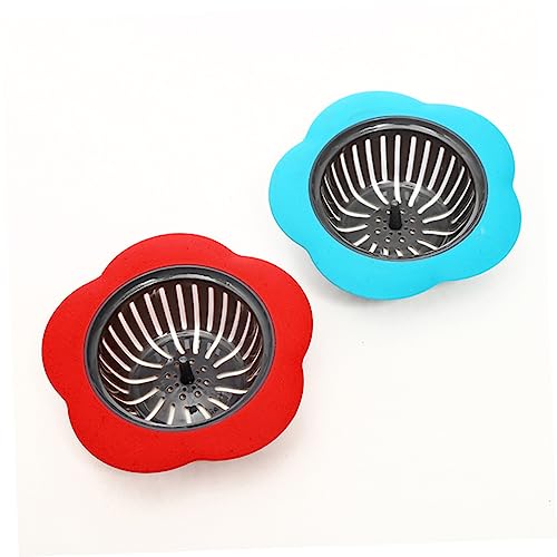 Uonlytech 3pcs Kitchen Sink Strainer Kitchen Sink Filter Strainer for Kitchen Sink Bathtub Strainer Sewer Drain Net Filter Sink Garbage Mesh Filter Bathroom Strainer Sink Filter Basket Red