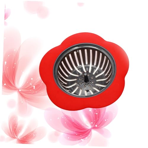 Uonlytech 3pcs Kitchen Sink Strainer Kitchen Sink Filter Strainer for Kitchen Sink Bathtub Strainer Sewer Drain Net Filter Sink Garbage Mesh Filter Bathroom Strainer Sink Filter Basket Red