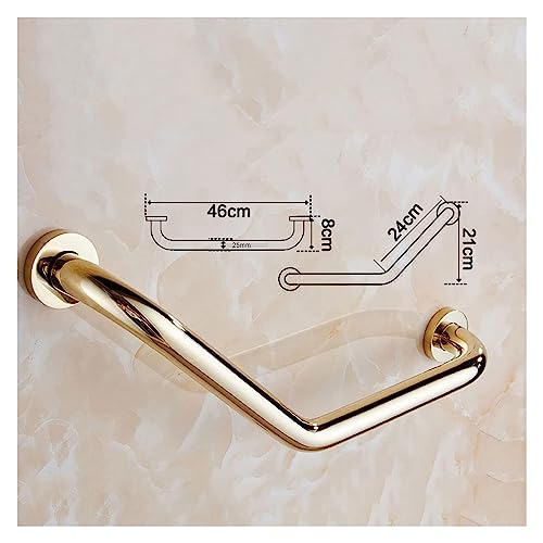 BKBXRSYR Grab Bars Grab Bar Shower Grab Rail Toilet Handrail Shower Safety Handle for Bathtub Toilet Bathroom Kitchen Stairway Handrail Applicable to Living Alone-Rosegold-B(Golden,Animal Horse)