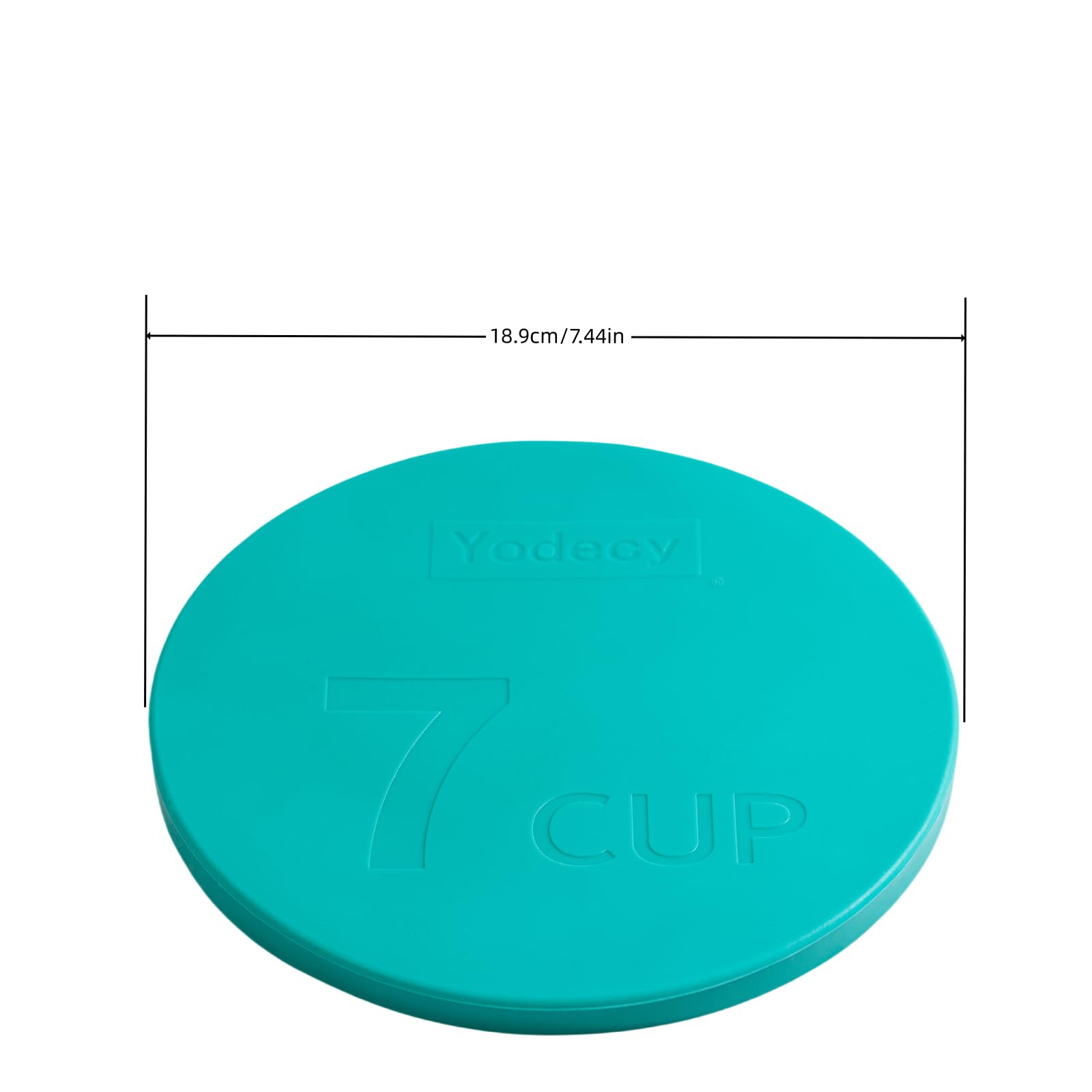 Yodecy Silicone Bowl Lids fit Pyrex Glass Bowls 7402-PC 7 Cup, Yodecy Silicone Bowl Lids fit Anchor Hocking Glass Bowls 7402-PC 7 Cup,Replacement Lids(2 Pack Blue-green)(Container not Included)