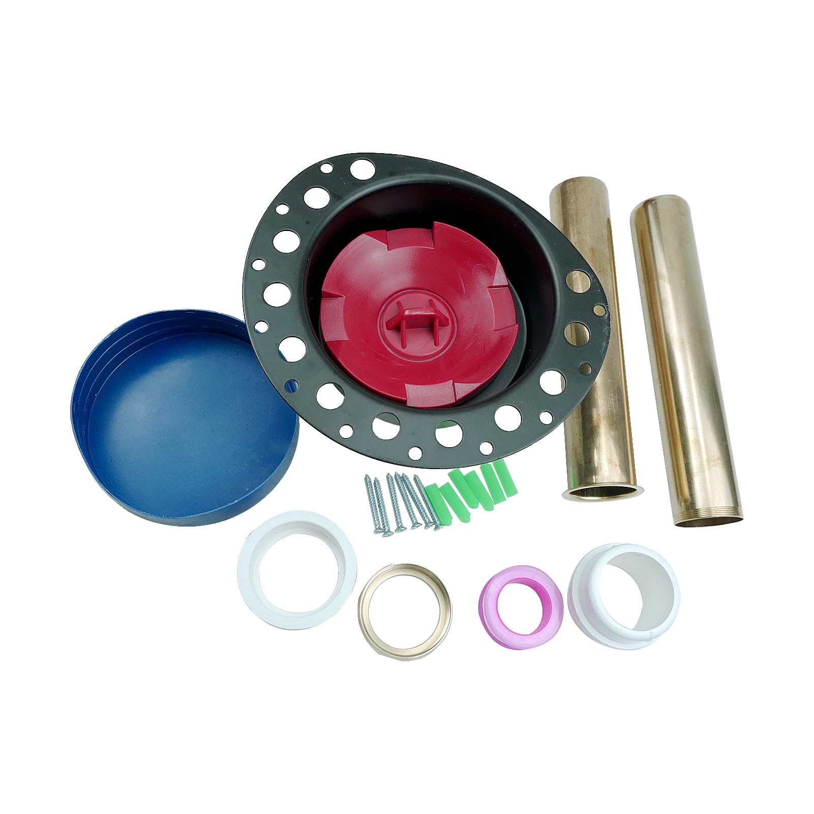 Freestanding Tub Drain Rough-in Kit Bathtub Drain Kit with PVC Plastic Adapter and Brass Tail Pipes Compatible with Freestanding Bathtub Floor Mounted Bathtub and Copper Bathtub