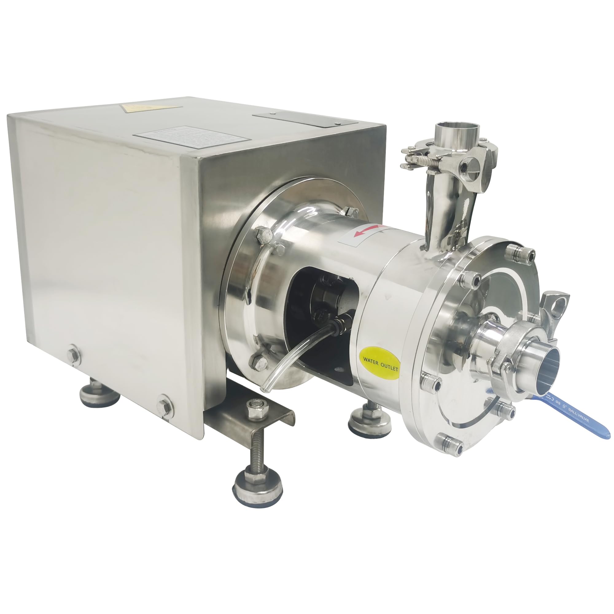 HQHAOTWU High-shear Emulsifying Pump Pipeline Emulsion Pump Single Stage Pipeline Stainless Steel 304 Mixing Emulsifying Mixer Flow Range 0-3m3/h 2900r/min for Mixing Dispersion Emulsification 110V