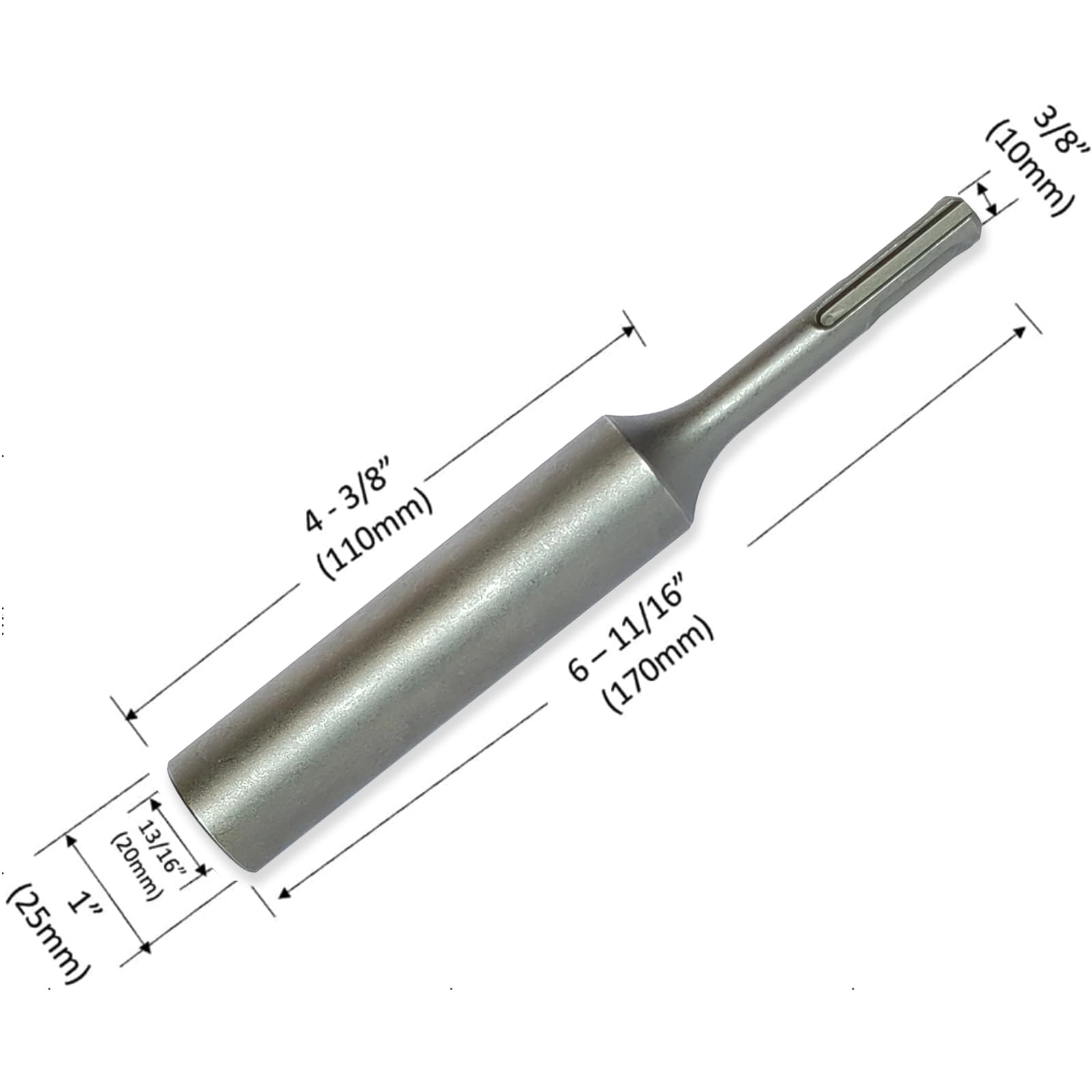 Ground Rod Driver，SDS Plus Ground Rod Driver，Ground Rod Driver for Hammer Drill，Suitable for Compatible Bosch Dewalt Milwaukee Hilti and Other SDS-Plus Rotary Hammer Drill Tools