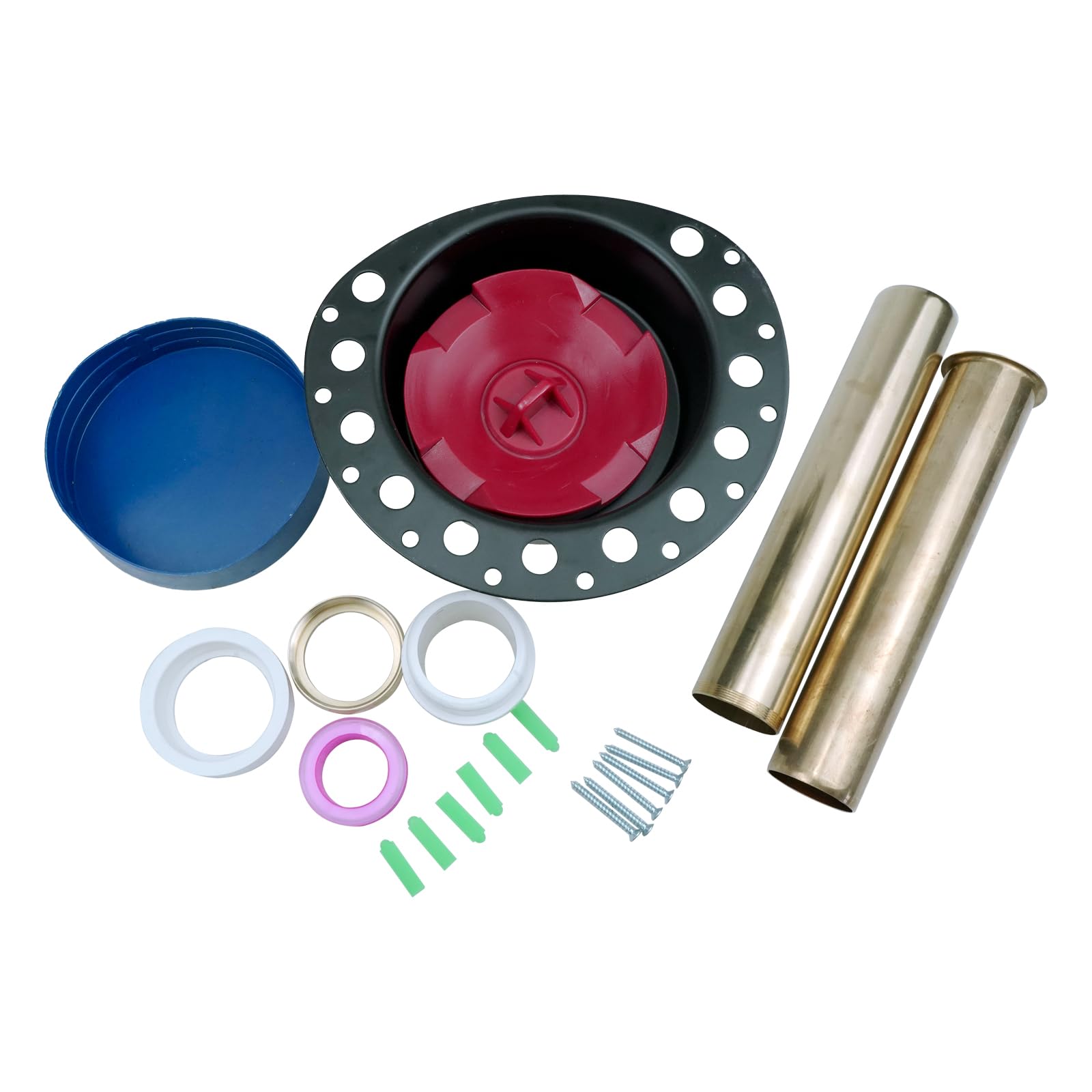 Freestanding Tub Drain Rough-in Kit Bathtub Drain Kit with PVC Plastic Adapter and Brass Tail Pipes Compatible with Freestanding Bathtub Floor Mounted Bathtub and Copper Bathtub