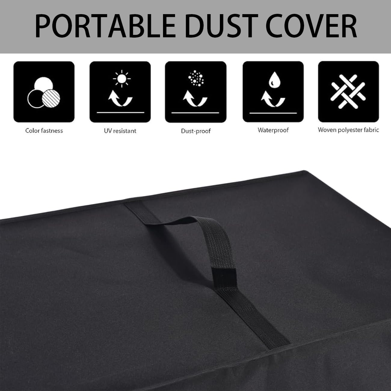 CouldyCasi Ice Maker Cover, Heavy Duty Heat Resistant Waterproof Dust Protective Cover Case for Electactic Ice Maker Countertop Efficient Easy Carry Ice Machine (Black)