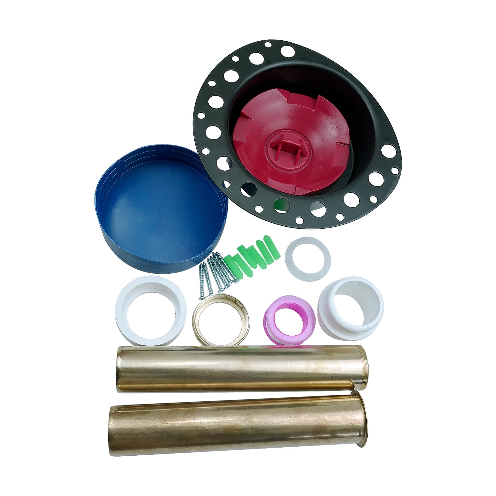 Freestanding Tub Drain Rough-in Kit Bathtub Drain Kit with PVC Plastic Adapter and Brass Tail Pipes Compatible with Freestanding Bathtub Floor Mounted Bathtub and Copper Bathtub