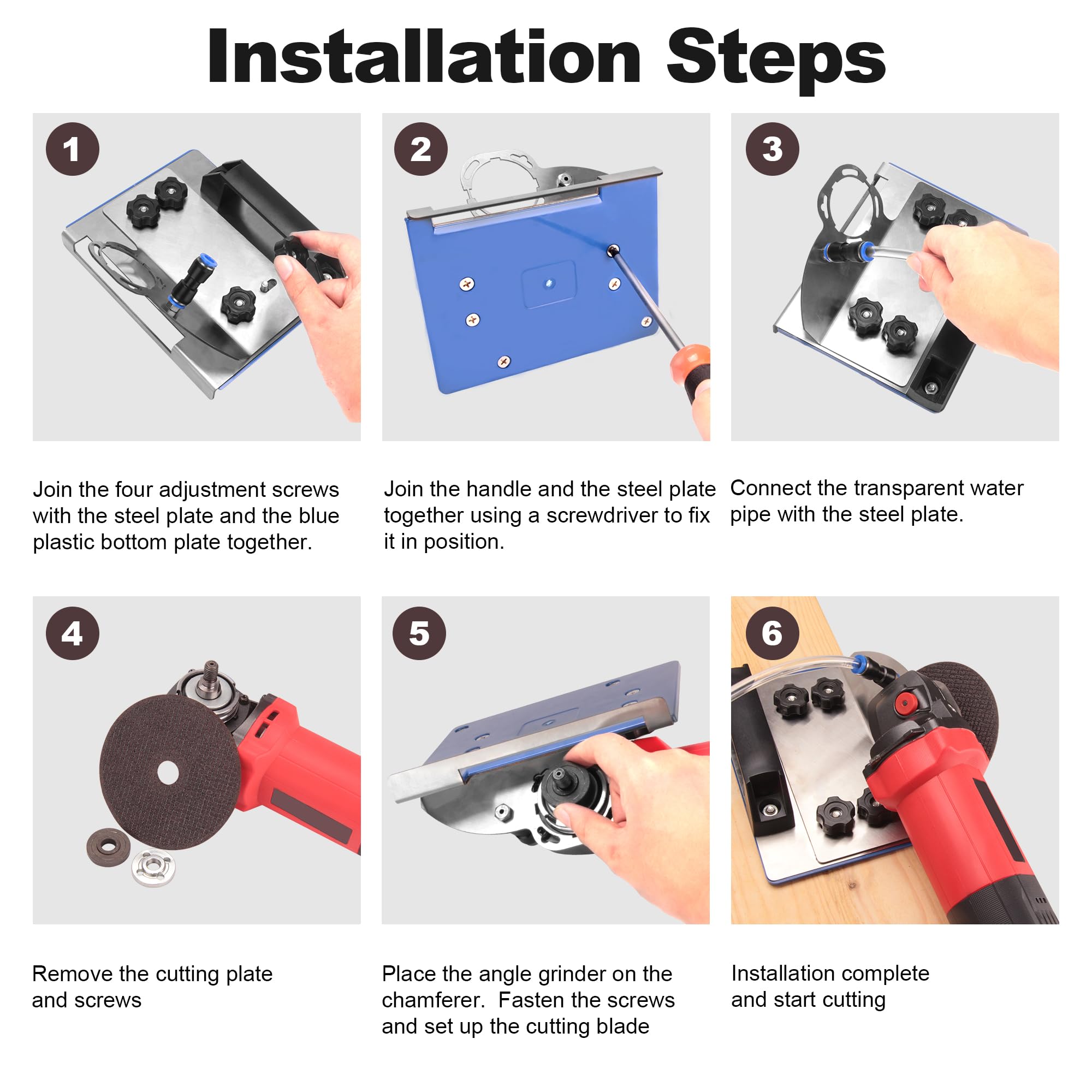 XDENGP Angle Grinder Stand for Tile 45° Chamfer Cutting, 45 Degree Tile Chamfering Tool, Tile Cutter Tool 45 Degree Ceramic Tile Chamfer, Angle Grinder Holder Tile Tools for 100-Type Angle Grinders