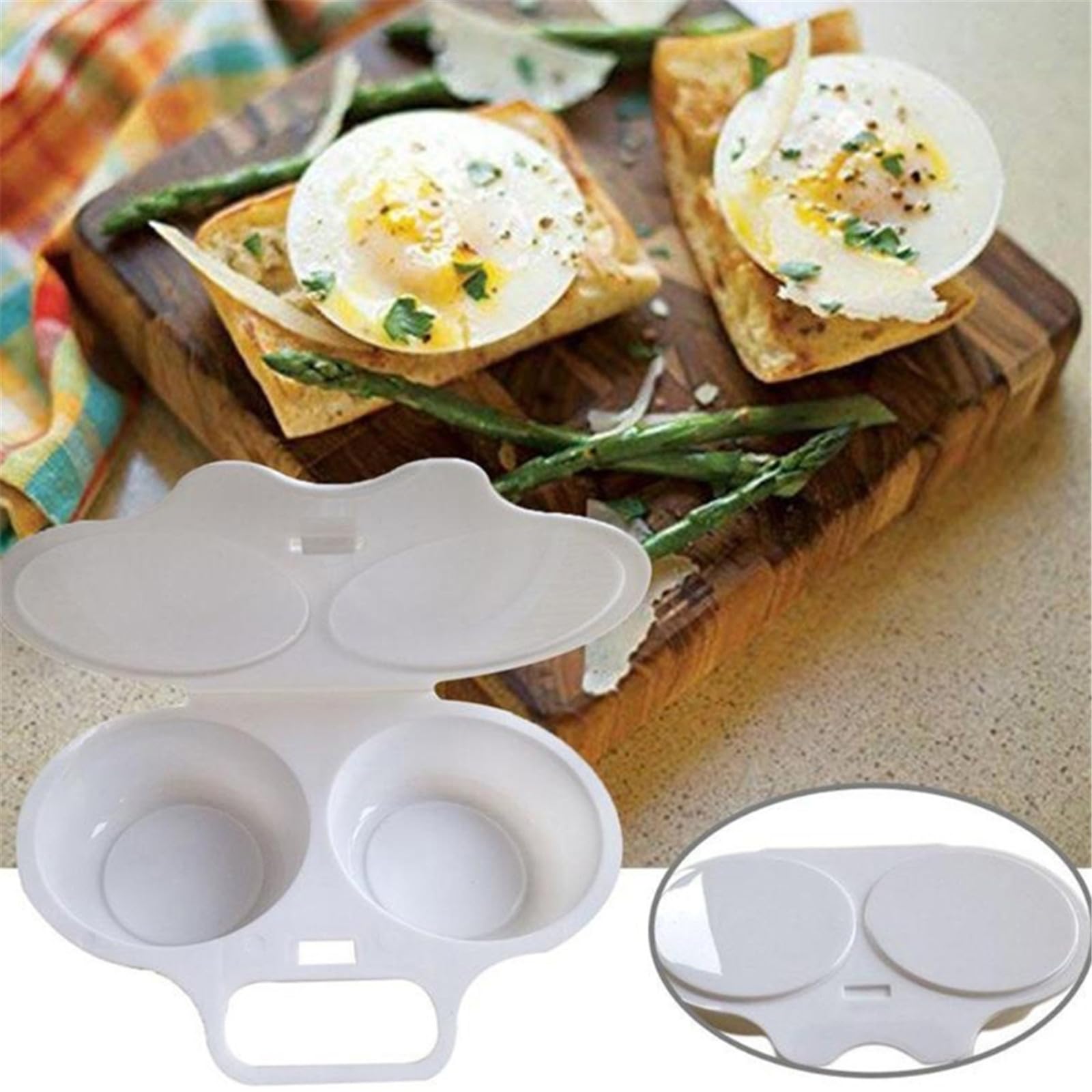 Innovative Microwave Frying Box Microwave Cooker Eggs Maker Tray Eggs Steamers Box Suitable For Cooking Breakfast