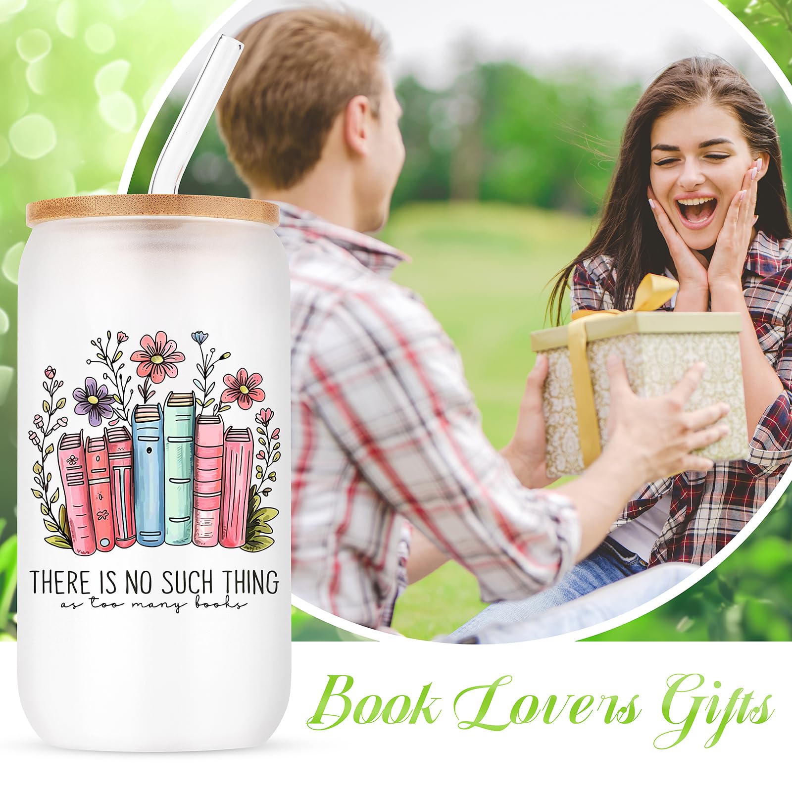 Book Lovers Gifts - Bookish Gifts for Book Lovers Women - Book Club Gifts for Readers Bookworms Bookaholics Teacher Librarian Writer Book Themed Reading Gifts - Birthday Christmas 16Oz Reading Cup