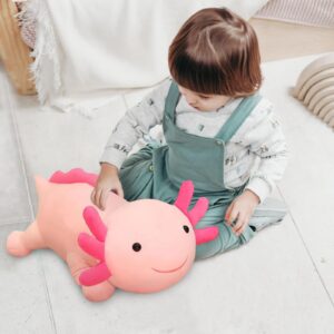 JANCLF Axolotl Stuffed Animal Plush Toy,Cute Soft Salamander Plush Pillow,Kawaii Plushies Doll Toy for Kids (Pink,11 inch)