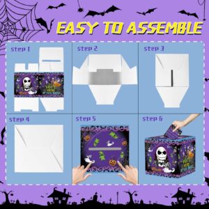 YNOUU Nightmare Before Christmas Party Ballot Kit Box with 50pcs Voting Cards Halloween Party Supplies Costume Contest Ballot Box for Halloween Party Home Office Game