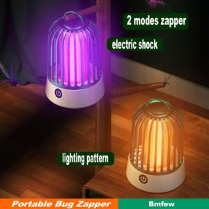 Bug Zapper, Electric Mosquito Zapper, Portable Rechargeable Bug Zapper, Fly Trap, Waterproof Insect Killer, Electric Fly Zapper for Home, Patio, Camping, Outdoor Indoor