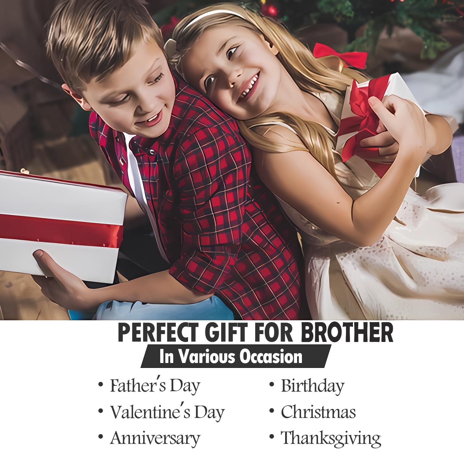 NIAEIAIE Funny Gifts for Brother Adult-Birthday Brother Gifts from Sister-Big Brother Gifts for Boy-Christmas Gifts for Brother-Best Gifts for Brother Dad Husband Son Boyfriend Him(14oz)