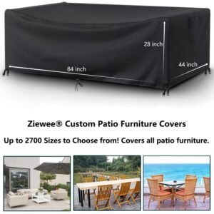 Patio Furniture Covers Outdoor Table Cover Waterproof Rectangular 420D Garden Dining Table Cover Wind Dust Proof Anti-UV Patio Sectional Couch Cover Table and Chair Set Covers 84"Lx44"Wx28"H Black