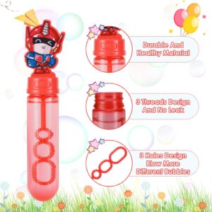 Generic Transform Robot Party Favors Bubble Wands for Kids Rescu Robot Bubbles Birthday Party Supplies Goody Bag Stuffers Bubble Toy 24 pcs