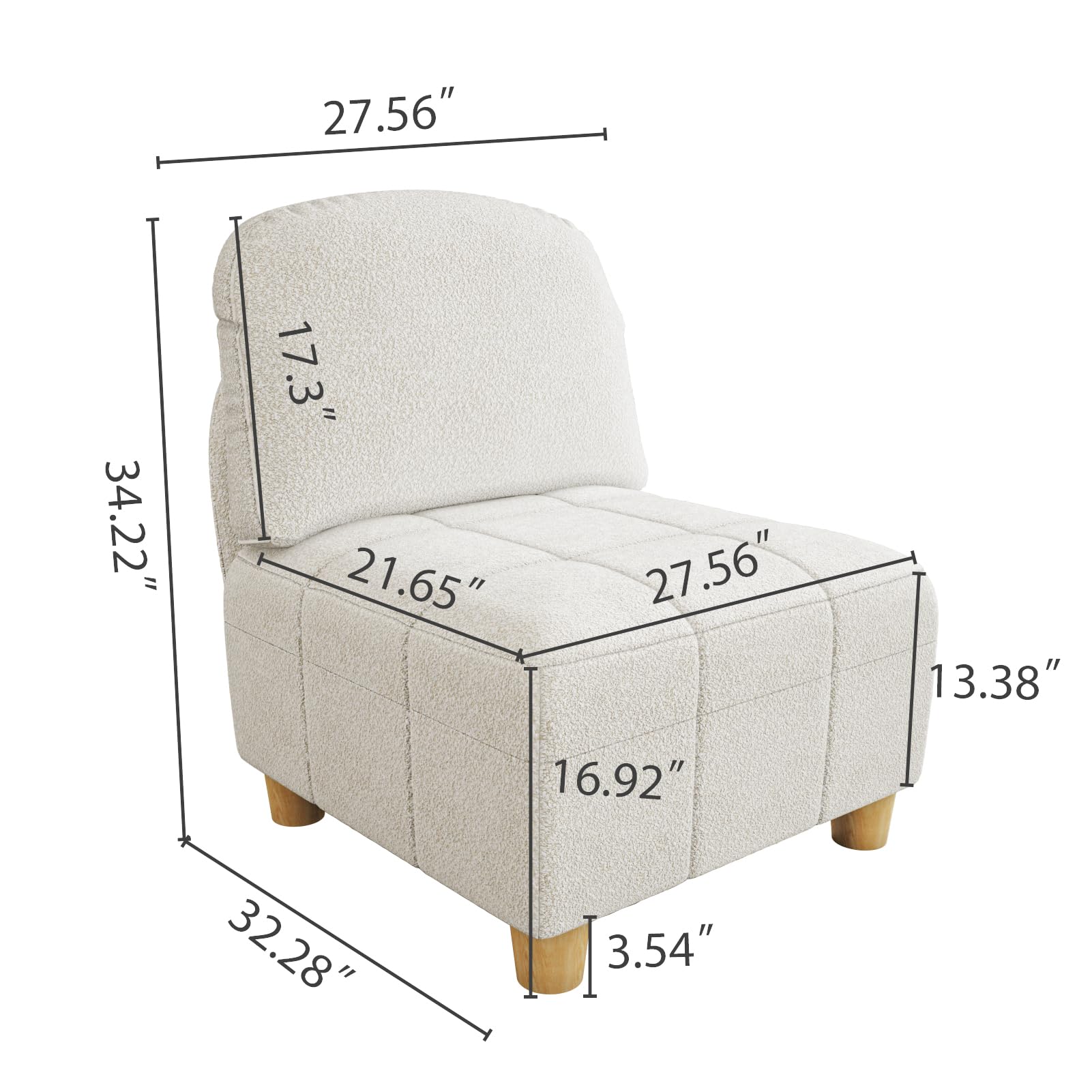 LLappuil Modular Combination Sofa Center Seater,Combination Sofa Belly Teddy Sofa Accessory, Carton B (Beige)