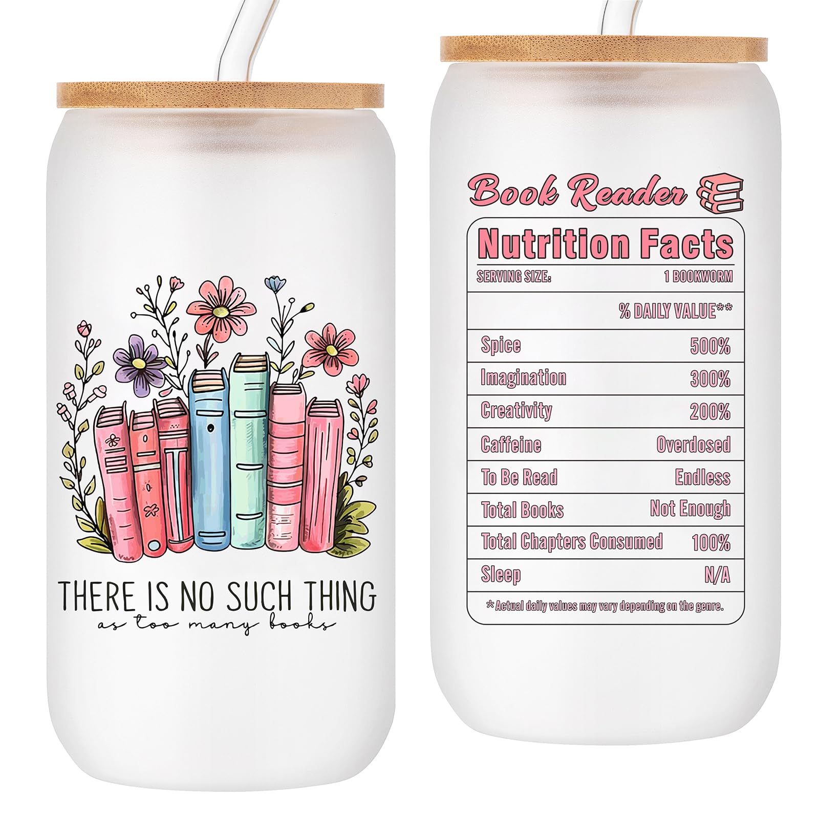 Book Lovers Gifts - Bookish Gifts for Book Lovers Women - Book Club Gifts for Readers Bookworms Bookaholics Teacher Librarian Writer Book Themed Reading Gifts - Birthday Christmas 16Oz Reading Cup