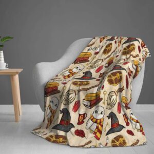 Hgcar Wizard Magic Blanket - Premium Flannel, 3D Printed Pattern, Comfortable Blanket for Bedroom Sofa Bed Car (50 * 60 in)