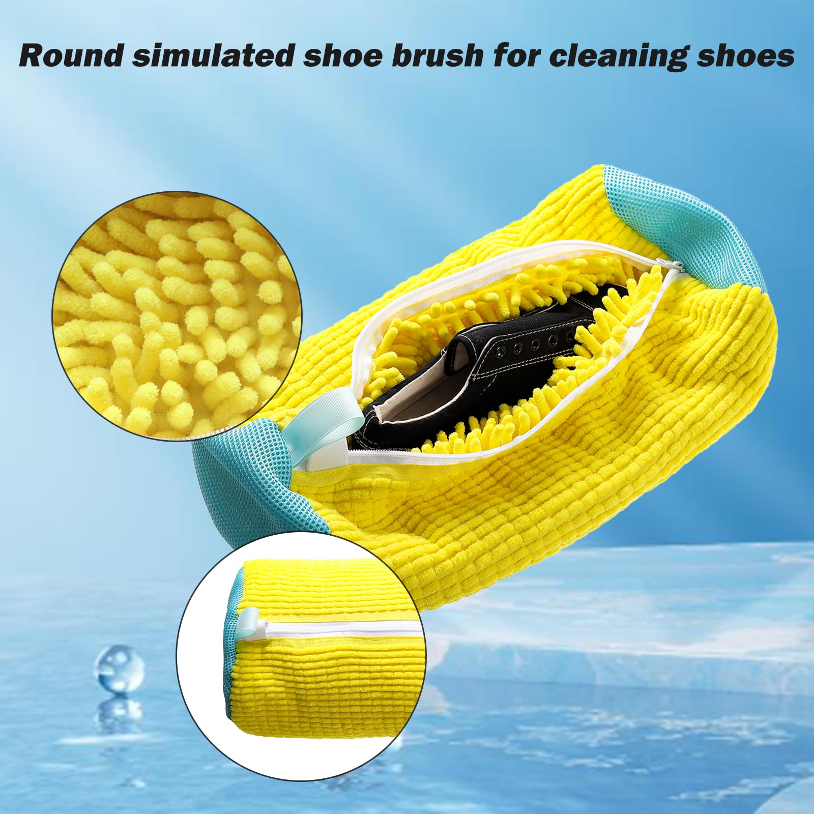 Shoe Washing Bag for Washing Machine, Laundry Shoe Bag for Washer Dryer, Reusable Zipper Shoe Washing Bag Sneaker Cleaning Bag 2PCS