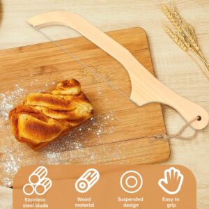 LOQJSS 16" Bread Bow Knife With Knife Guard,Screwdriver,Scallion Slicer,Bread Lame and 5pcs Replaceable Blades,Serrated Sourdough Cutter,Sourdough Scoring Tool for Homemade Bread