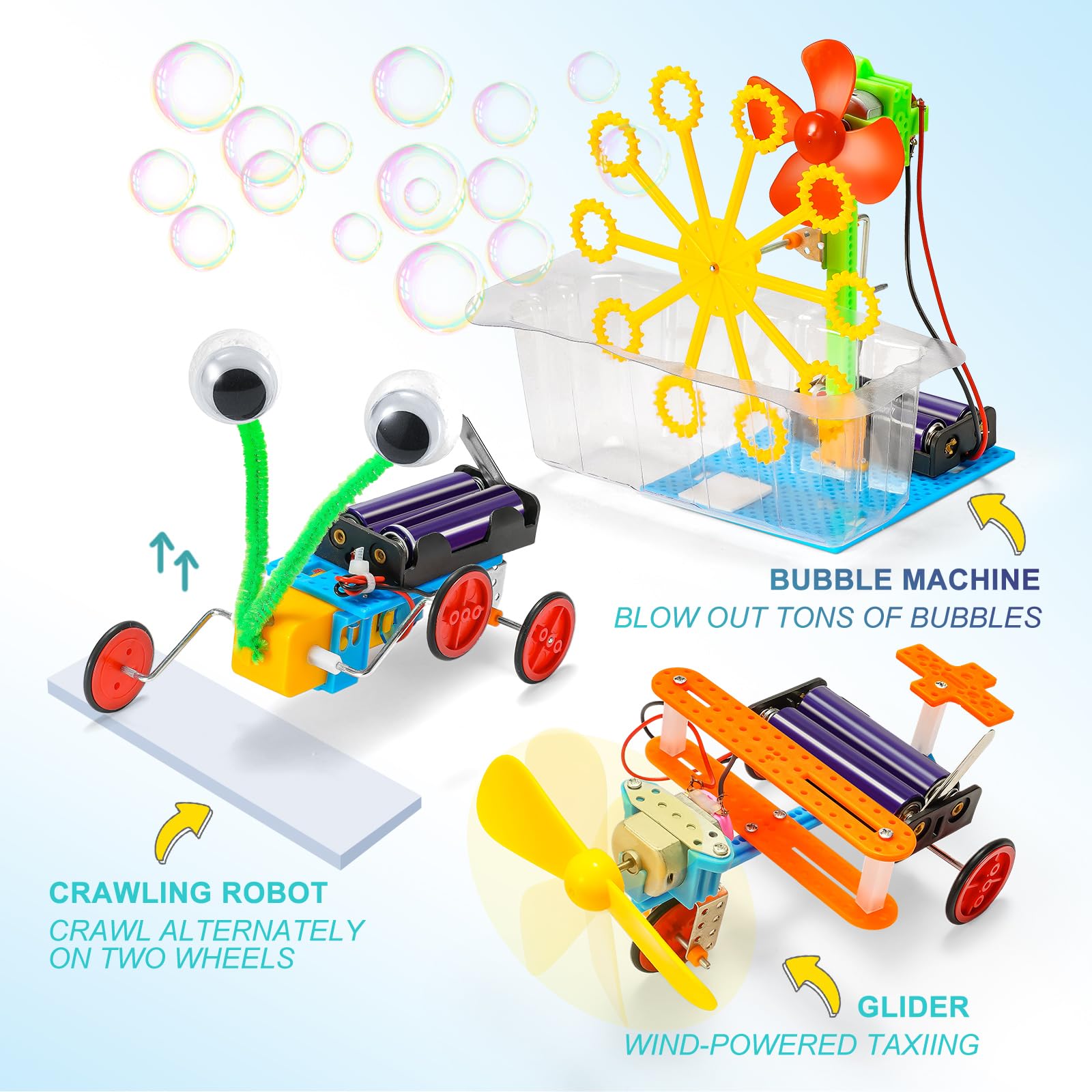 STEM Kits Robotics for Kids Ages 8-12, Crafts Kids Science Robot Building Kit 5-7 6-8, STEM Toys for Boys Gift Age 8-12 6 7 8 10 12 13 Year Old Boy Birthday Gifts, STEM Kits for Kids Age 8-10 10-12