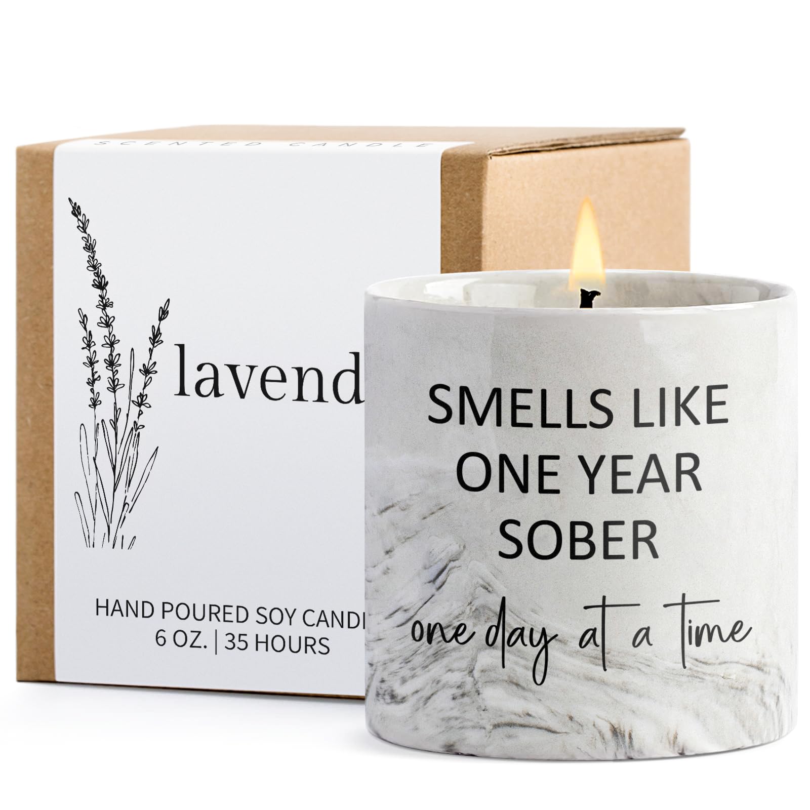 Sobriety Gifts for Women Men, Sober Candle Best Sobriety Gifts, Sober Gifts for Women Men, Sobriety Anniversary Recovery Gifts, Sober Anniversary 1 Year Sober Gifts