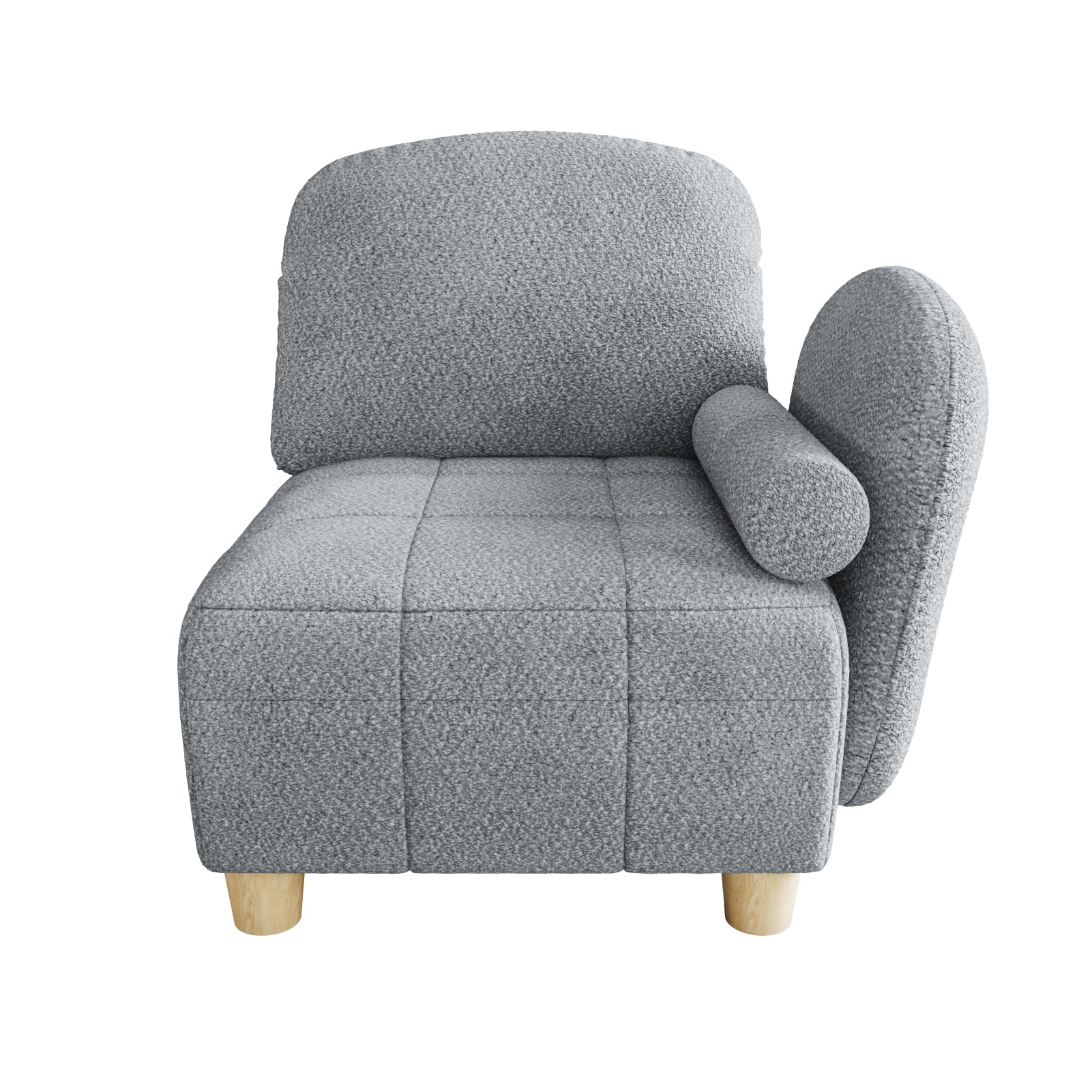 LLappuil Modular Combination Sofa Side Seater, Combination Sofa Belly Teddy Sofa Accessory, Carton A (Grey)