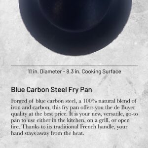 De Buyer Blue Carbon Steel Fry Pan 11”