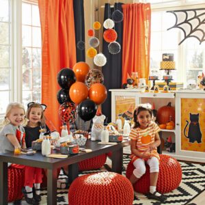 Halloween Balloons Black and Orange Balloons, 50Pcs Orange and Black Halloween Latex Balloons12 Inch Black Orange Confetti Balloons for Halloween, Birthday, Graduation, Black Orange Party Decorations