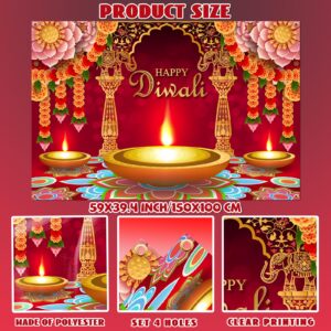 Happy Diwali Backdrop Happy Diwali Banner Diwali Decorations for Home Diwali Banner Backdrop Festival of Lights Banner Deepavali Decorations Diwali Photo Booth Props Diwali Decorations