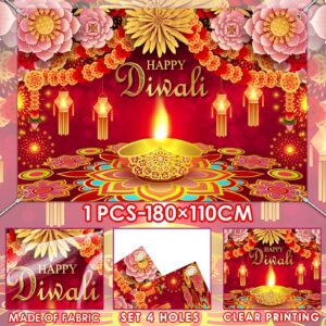 Diwali Backdrop, Happy Diwali Banner Festival of Lights Diwali Decorations Backdrop Diwali Banner of India Light Festival Diwali Celebration Party Supplies Diwali Decorations for Home