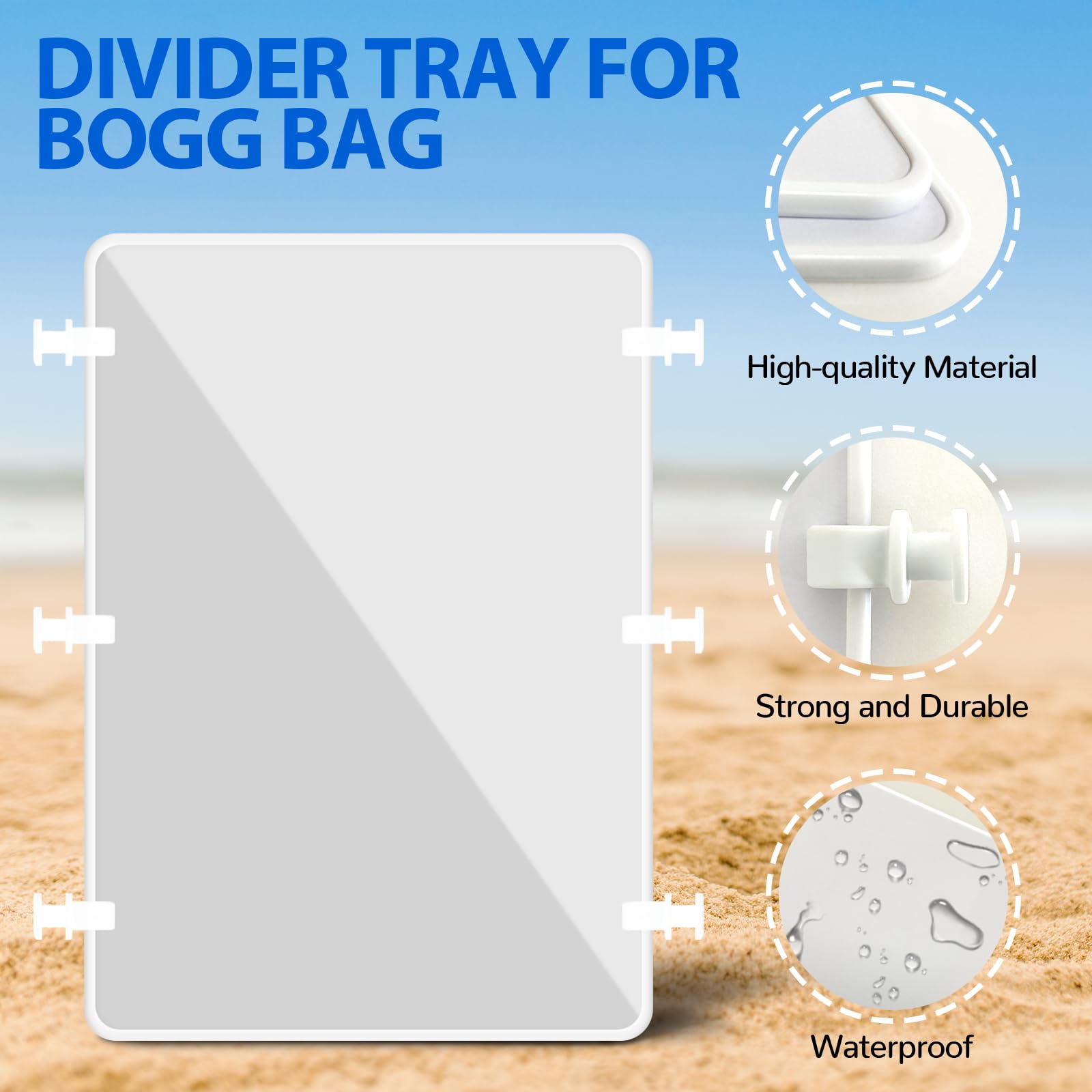 Fabenyok 2PCS Divider Tray Fit for Bogg Bag Original X Large, Beach Bag Divider Fit for Bogg Bag Accessories Insert Cooler, Organizing your Beach Bag and Divide Space