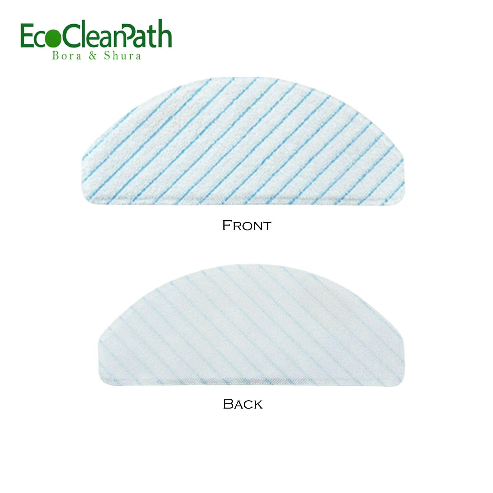 ecocleanpath 12pcs Disposable Mopping Pads for Compatible with T8/T8+/T8 AIVI, N8/N8 Pro/N8 Pro+, T9/T9+, Oscillating Mop, Microfiber, Washable, Blue Stripes